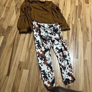 Chic Abstract Print Women's Leggings